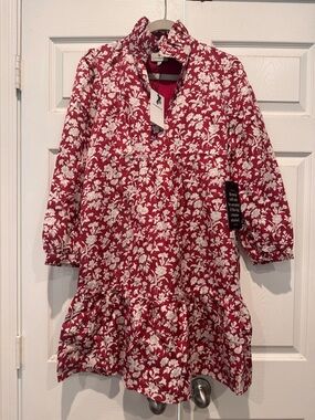 Tuckernuck Pomegranate Bloom Palmerston Mini Dress - Red & White Floral